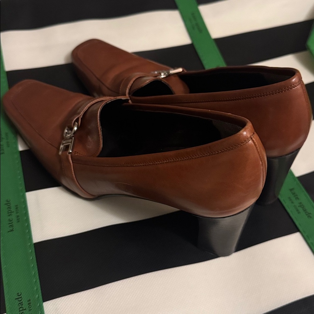 Coach Women's Tan Leather Loafers. New